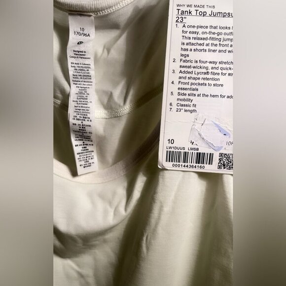 NWT Lululemon Tank Top One piece Jumpsuit Lemon Sorbet Casual Athletic Yoga 10 - Picture 5 of 5